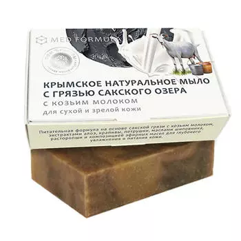Дом природы ДОМ ПРИРОДЫ мыло на основе грязи Сакского озера НА КОЗЬЕМ МОЛОКЕ, 100 г (Дом природы, )
