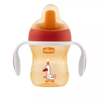 Chicco Чашка-поильник Training Cup, от 6 месяцев, красный, 1 шт. (Chicco, Поильники)