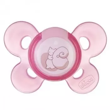 Chicco Пустышка силиконовая "Белочка" от 0 до 6 месяцев, 1 шт. (Chicco, Physio Comfort)