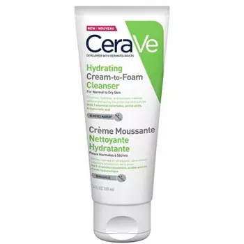 CeraVe Увлажняющая крем-пенка для умывания, 100 мл (CeraVe, Очищение кожи)