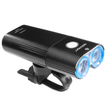 Фонарь передний GACIRON V9DP-1800, 1800lm, 2 диода, 6 режимов, Li-аккумулятор, USB, черный,120гр, V9D-1800