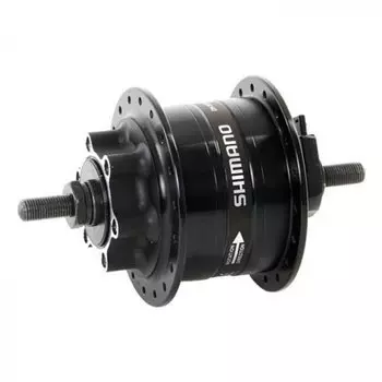 Велосипедная динамовтулка Shimano 3D32, 36 отверстия, 6V-3W, под гайки, диск, EDH3D32DLG