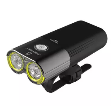 Фонарь передний GACIRON V9D-1600, 1600lm, 2 диода, 4 режима, Li-аккумулятор, USB,алюминий. черный, 120гр, V9D-1600