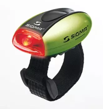 Фонарь SIGMA MICRO, свет красный, корпус зеленый, 17233