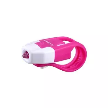 Фонарь велосипедный D-LIGHT CG-210R-WH+PK, задний, габаритный, красный светодиод, корпус белый/розовый, 3034