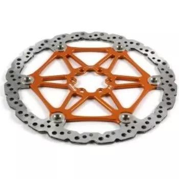 Ротор велосипедный HOPE V4 FLOATING VENTED DISC, 203 мм, 6 болтов, оранжевый, HBSP305:203:6C