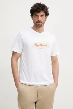 Футболка из хлопка PICTHON Pepe Jeans, белый