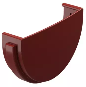 Docke Standard 120/80 мм, Заглушка желоба с уплотнителем ПВХ красная