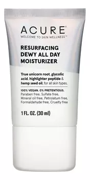 Дневной крем-хайлайтер для лица с гликолевой кислотой Resurfacing Dewy All Day Moisturizer 30мл