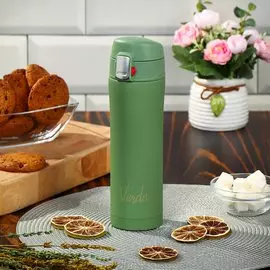 Термос нержавеющая сталь, 0.45 л, Daniks, Verde, колба нержавеющая сталь, зеленый, SL-047-5615C-soft