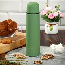 Термос нержавеющая сталь, 0.75 л, Daniks, Verde, колба нержавеющая сталь, зеленый, SL-75Z-5615C-soft