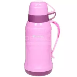 Термос пластиковый со стеклянной колбой Daniks 73T180-dst-pink пыльно-розовый с узким горлом, 1.8 л