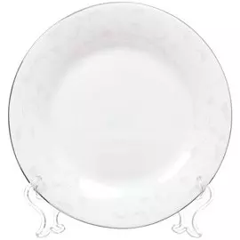 Тарелка десертная, стеклокерамика, 20 см, круглая, Шалер, Daniks, LFBP-80 SILVER 303129