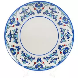 Тарелка обеденная, керамика, 26 см, круглая, Дамаск, Daniks