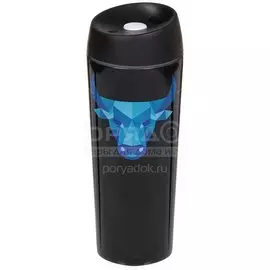 Термокружка Daniks Синий бык SL-NT007/YTCT035-7-mil-black, 450 мл