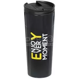 Термокружка нержавеющая сталь, 0.45 л, Daniks, черная, SL-NT014E-BLK-logo1