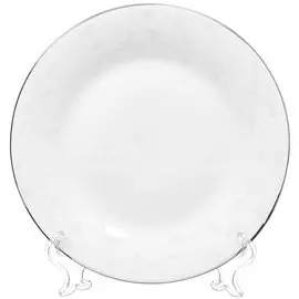 Тарелка десертная, стеклокерамика, 23 см, круглая, Шалер, Daniks, LFBP-90 SILVER/303128