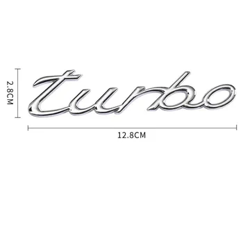 TURBO буква 3D металлическая наклейка Универсальный значок кузова автомобиля эмблема наклейка гальваническое украшение задней двери автомобиля авто чёрный
