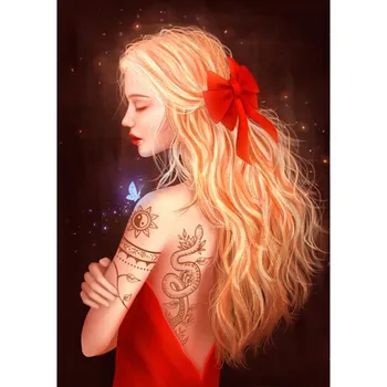 Полный квадратный/круглый аниме мультфильм иллюстрации Алмазная вышивка мозаика вышивка 5d Diy алмазная живопись домашний декор Full Round 20X30CM красный