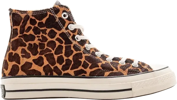 Кроссовки Converse Chuck 70 Hi Pony Hair Pack - Cheetah, коричневый