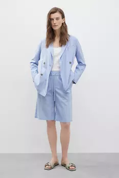 Льняные шорты женские стиля casual