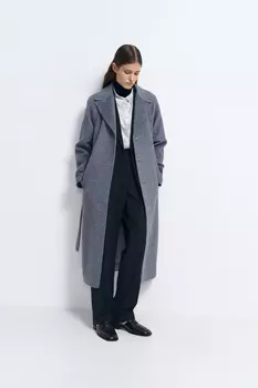 Пальто oversize силуэта с шерстью
