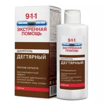 911 экстренная помощь шампунь "Дегтярный" фл. 150мл