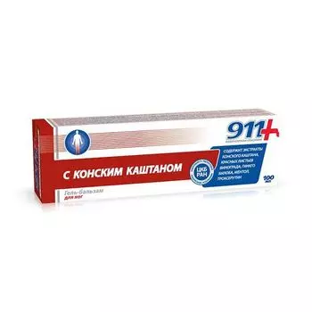 Гель-бальзам для ног 911 Конский каштан 100мл