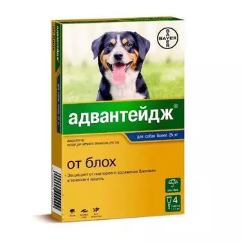 Адвантейдж 400 капли на холку для собак 25-40кг 4,0млх4шт