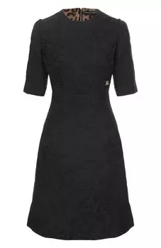 Платье из хлопка и шелка Dolce & Gabbana