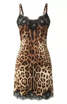 Платье из шелка и хлопка Dolce & Gabbana