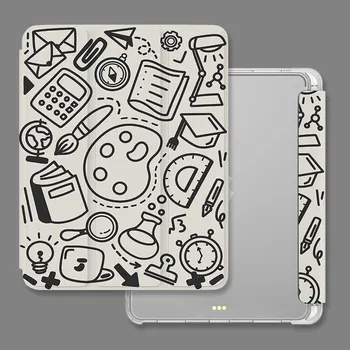 Совместимый чехол для iPad 10th Mini6 7th 8th 9th 10,2 5th 6th 9,7 Air 4 5 10,9 Pro 2020 2021 2022 11 дюймов 12,9 дюймов силиконовый прозрачный смарт-флип iPad 2018/17 Gen6/5