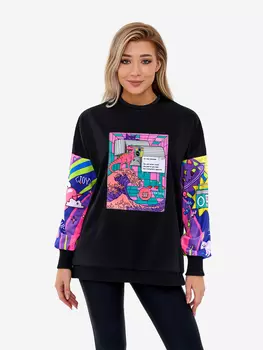 Свитшот женский Bona Fide: PIC-shirt "JOY", Черный
