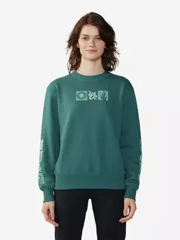 Свитшот женский Mountain Hardwear Desert Check Pullover Crew, Зеленый