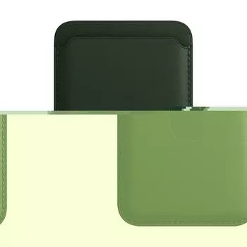 Чехол-бумажник Apple MagSafe, цвет: зелёная секвойя, кожа