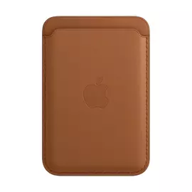Чехол-бумажник Apple MagSafe золотисто-коричневый, кожа