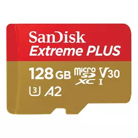 Карта памяти microSDXC 128 Гб SanDisk Extreme Plus Class 10 UHS-I, +адаптер