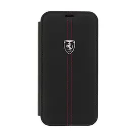 Чехол-книжка Ferrari Heritage W Booktype Leather кожа, цвет черный, для iPhone X