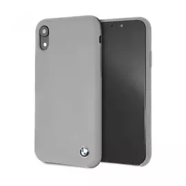 Чехол BMW Signature Liquid силикон, цвет серый, для iPhone XR