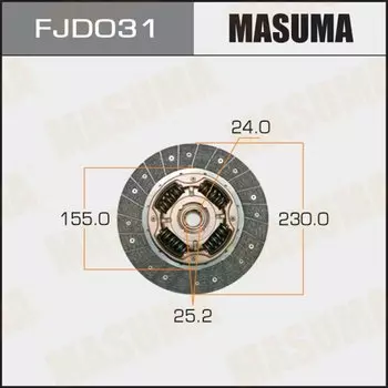 Диск сцепления "Masuma" 230*155*24*25.2 (1/10)