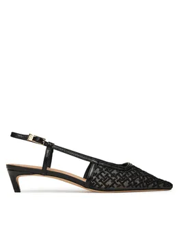 Сандалии Mono Squared Toe Kitten Slingb FW0FW08746 Tommy Hilfiger, черный