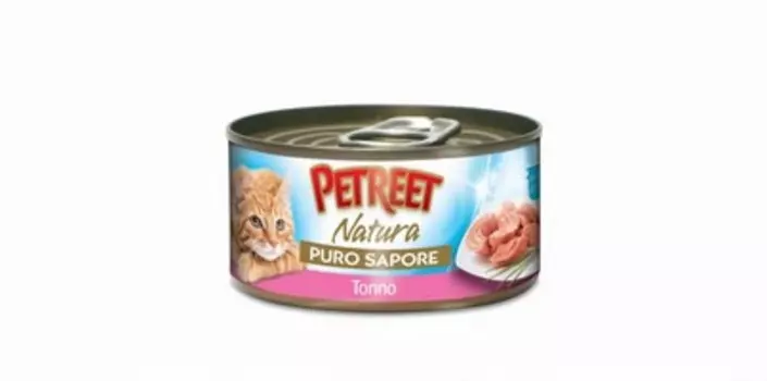 Petreet Puro Sapore Tonno / Консервы Петрит для кошек Кусочки тунца в рыбном супе (цена за упаковку)