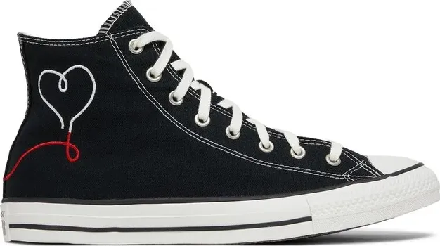 Кроссовки Converse Chuck Taylor All Star High Made with Love - Black, черный
