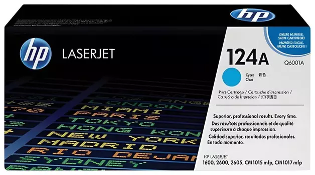 Картридж лазерный HP (Q6001a) Colorlaserjet Cm1015/2600 и другие, голубой, оригинальный, 2000 стр.