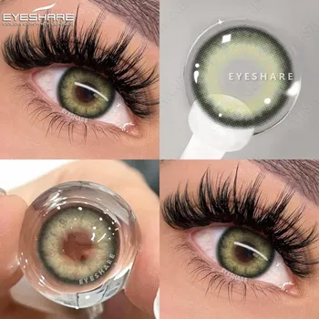EYESHARE 2 шт./пара контактные линзы серии NICOSIA годовые зеленые линзы 14,2 мм синие линзы для глаз модные косметические зрачки
