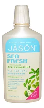 Жидкость укрепляющая для полоскания рта с экстрактом мяты Sea Fresh Strengthening Sea Spearmint Mouthwash 473мл