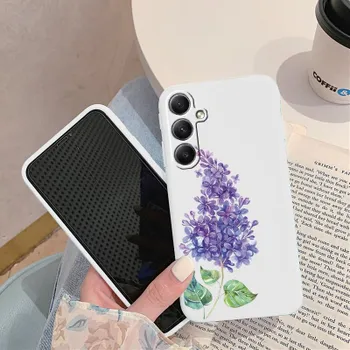 Мягкий силиконовый чехол с цветочным узором для Xiaomi Redmi Note 13 Poco C65 Samsung M35 A55 iPhone 15 Huawei Honor Realme Camera Защитный противоударный чехол Samsung Galaxy S9 Plus
