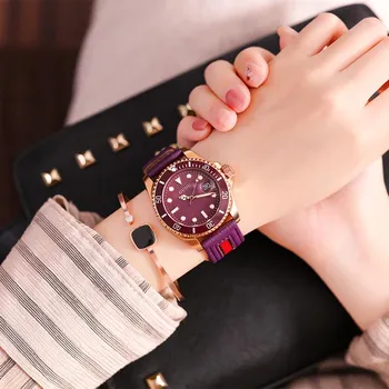 Watch Women s Belt Ribbon Fashion Trend Large Dial Women s Watch Casual Student Waterproof Calendar