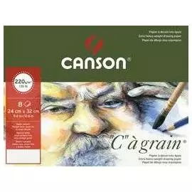 ?Папка для графики Canson "C.A. Grain" 24х32 см 8 л 220 г, среднее зерно