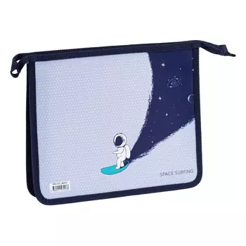 Папка для тетрадей 1 отделение ArtSpace "Space Surfing" 240*190*40 мм, пластик, на молнии